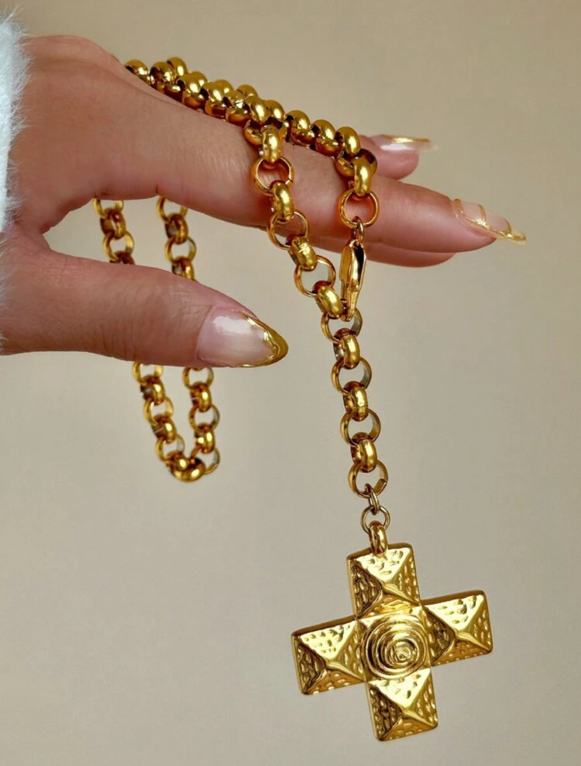 The Cross in gold plated