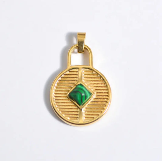 18k gold plated pendant with chain
