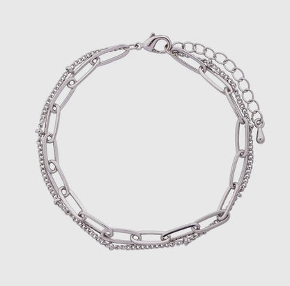 The Lila: Double Bracelet (available in silver or gold)