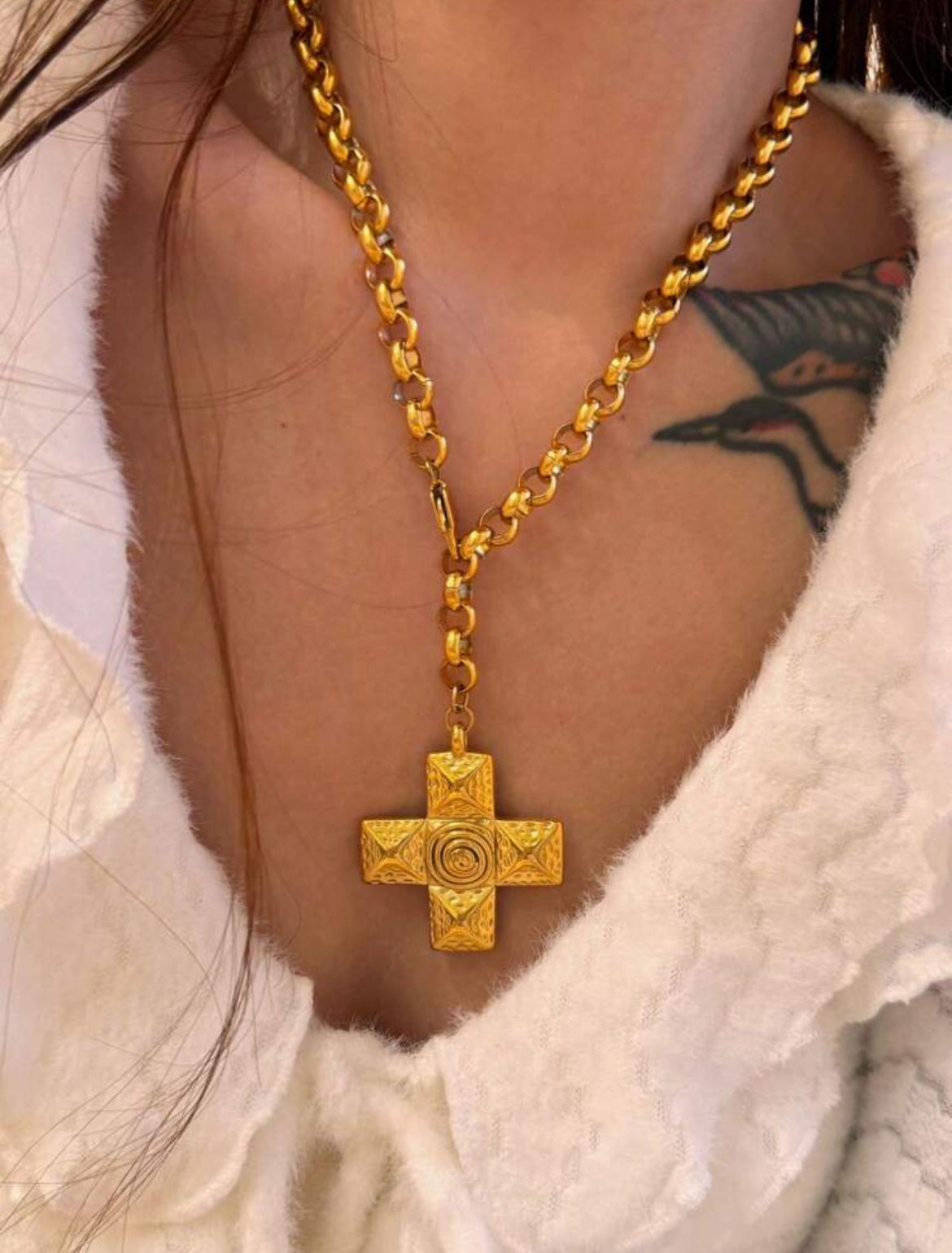 The Cross in gold plated