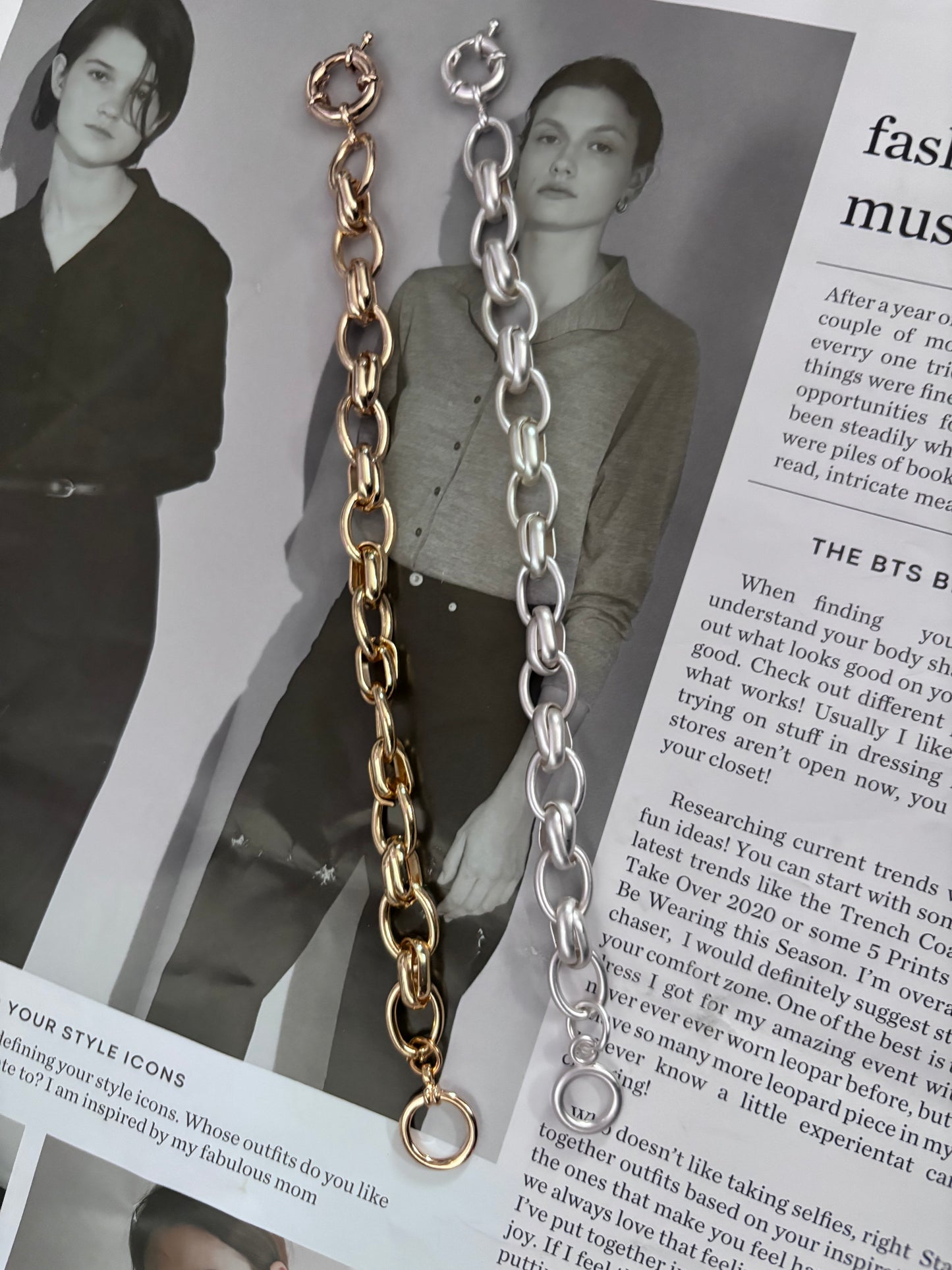 Multi link chain Bracelet Available In Antique Look Matt Silver or Antique Look Gold