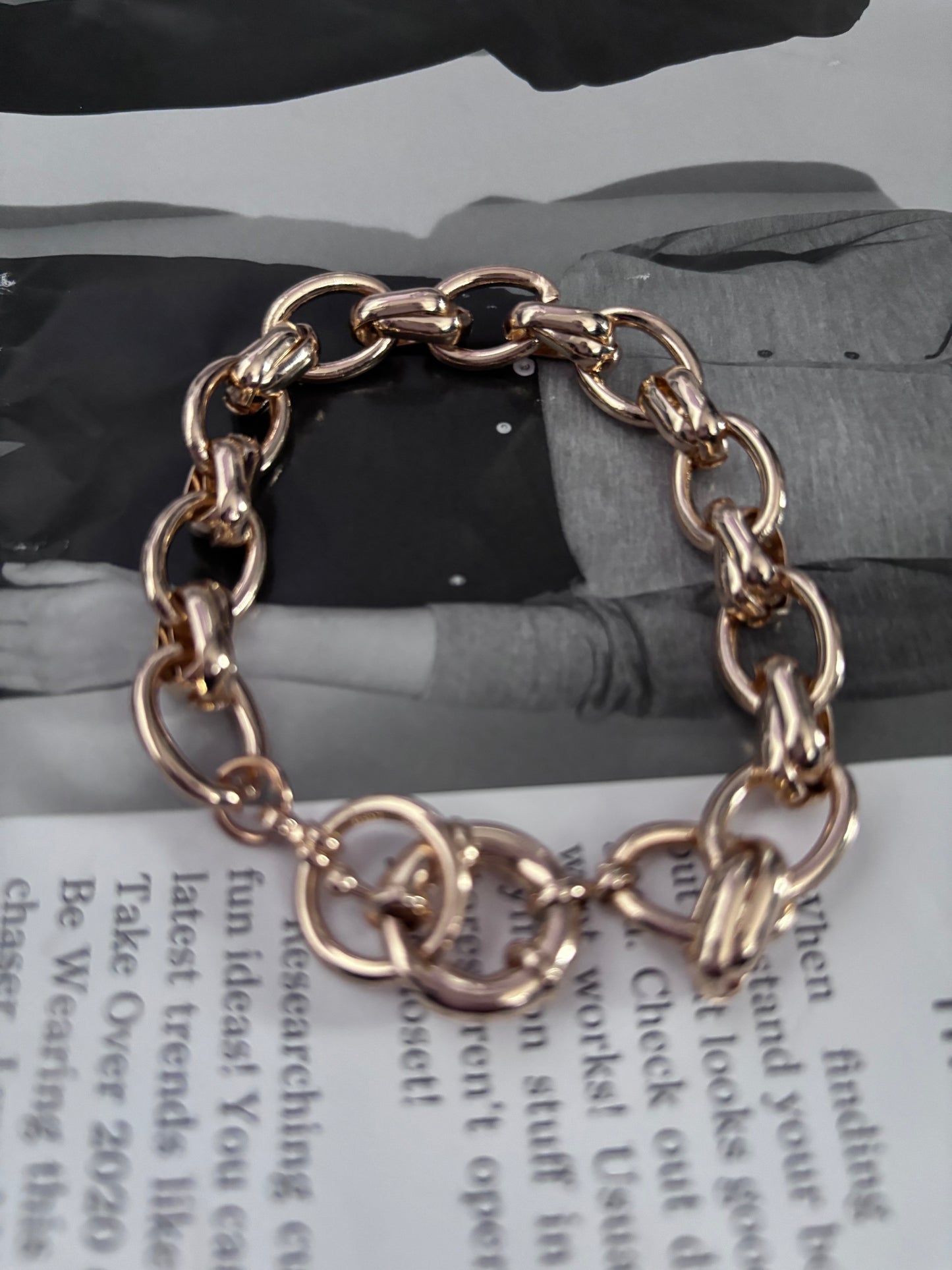 Multi link chain Bracelet Available In Antique Look Matt Silver or Antique Look Gold