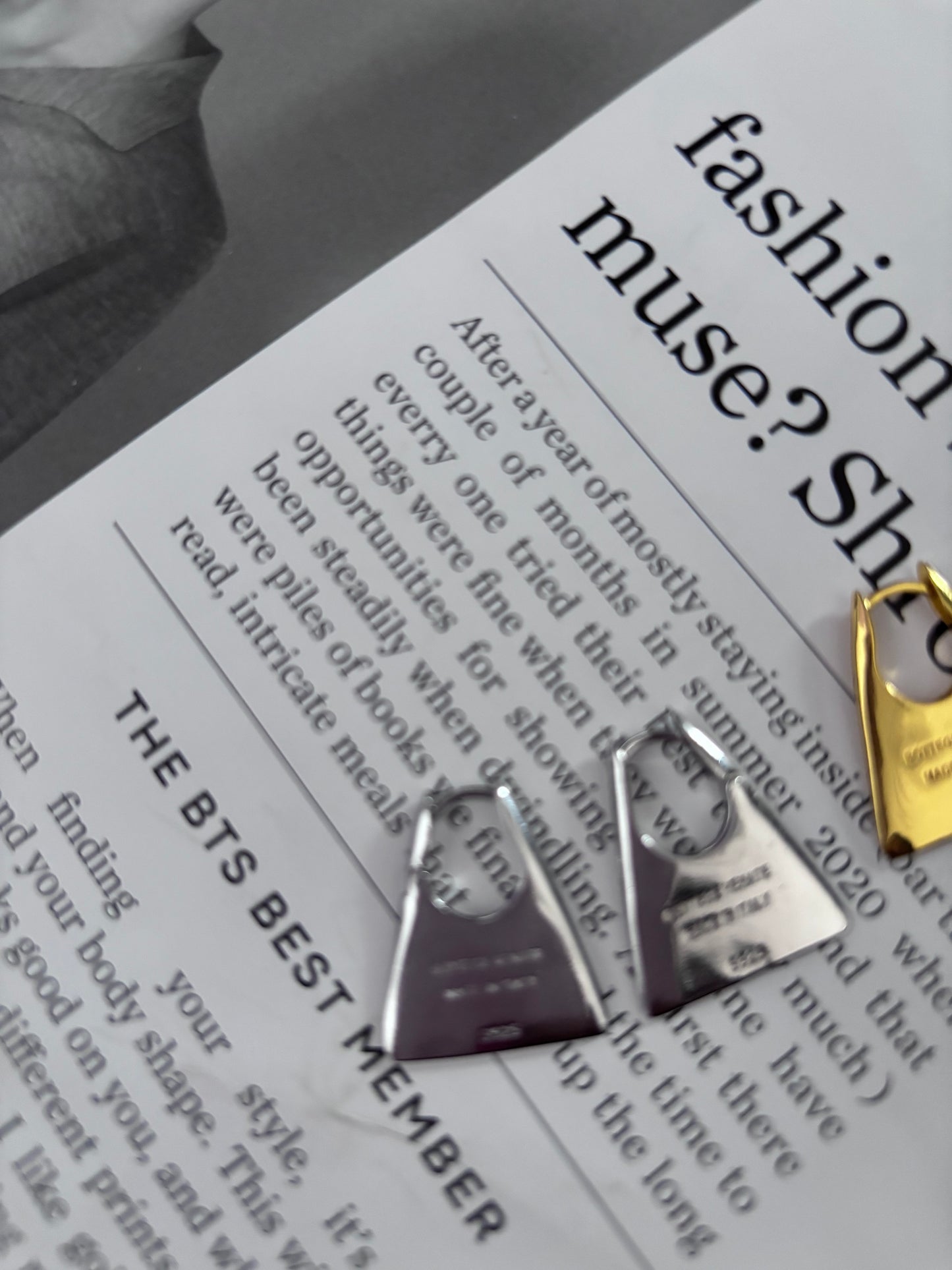 The Ghost: Triangle Earrings