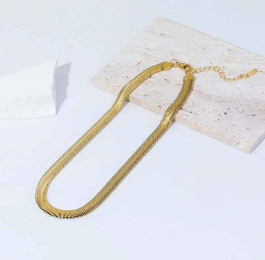 Thick 18k gold plated necklace