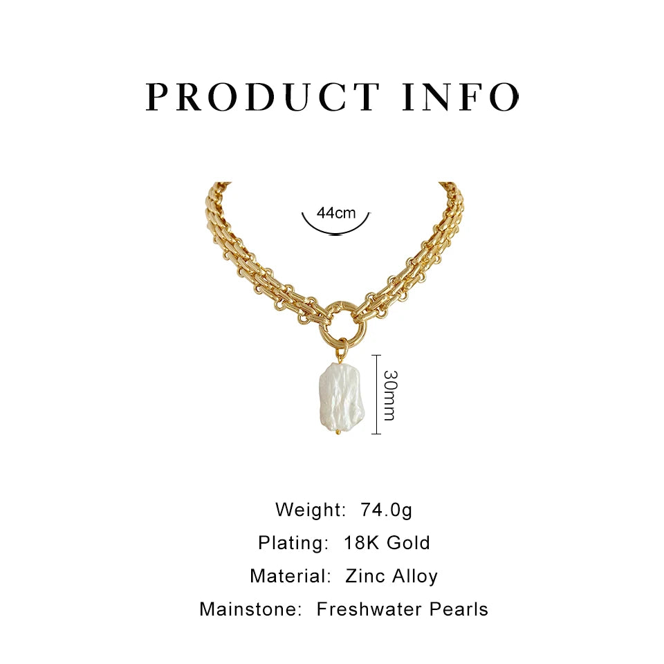 The Icon: Natural Freshwater Pearl Necklace available in Silver or Gold