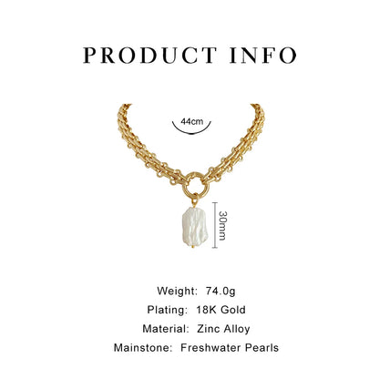 The Icon: Natural Freshwater Pearl Necklace available in Silver or Gold