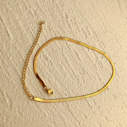 Snake Chain Necklace: 925 silver or 18k gold plated (4mm plus various lengths)